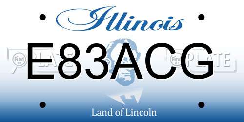 E83ACG Illinois License Plate