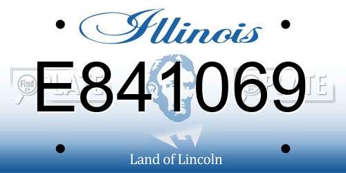 E841069 Illinois License Plate