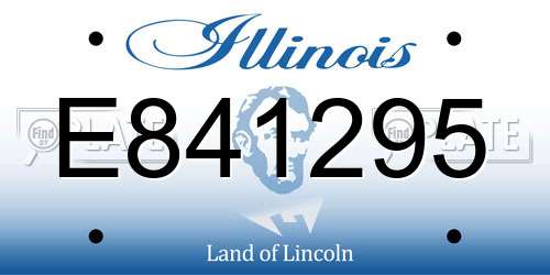 E841295 Illinois License Plate