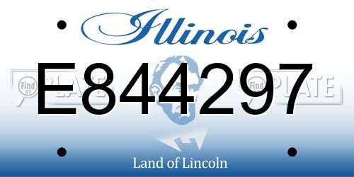 E844297 Illinois License Plate