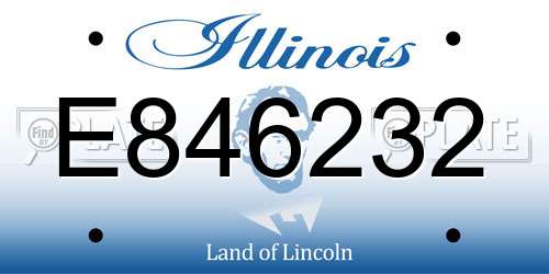 E846232 Illinois License Plate