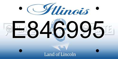 E846995 Illinois License Plate