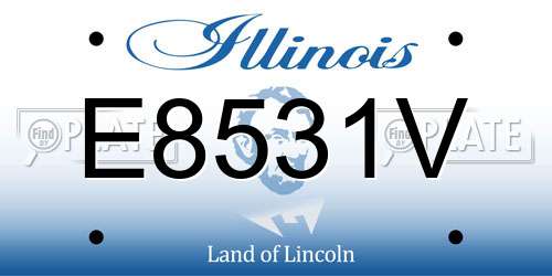 E8531V Illinois License Plate