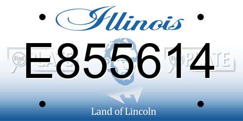 E855614 Illinois License Plate