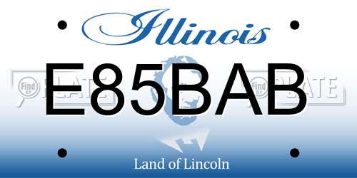 E85BAB Illinois License Plate
