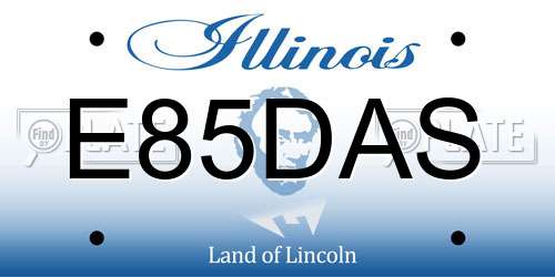 E85DAS Illinois License Plate