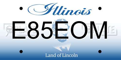 E85EOM Illinois License Plate