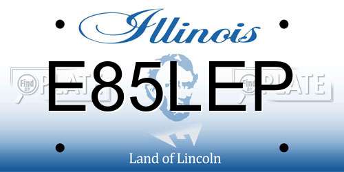E85LEP Illinois License Plate