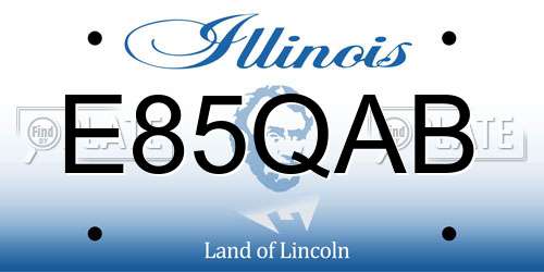 E85QAB Illinois License Plate