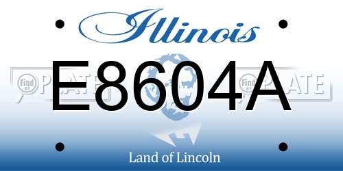 E8604A Illinois License Plate