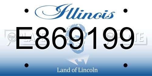 E869199 Illinois License Plate