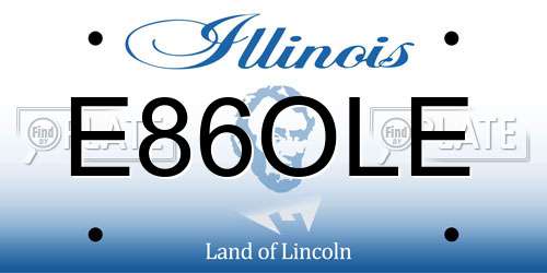 E86OLE Illinois License Plate