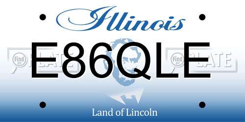 E86QLE Illinois License Plate