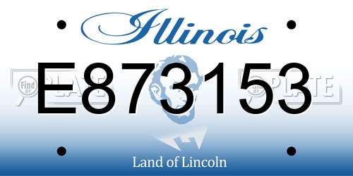 E873153 Illinois License Plate