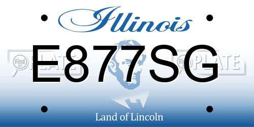 E877SG Illinois License Plate