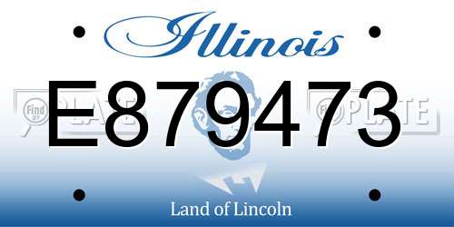 E879473 Illinois License Plate
