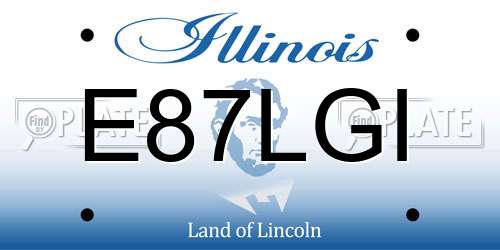 E87LGI Illinois License Plate
