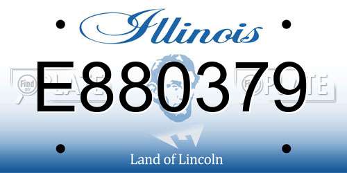 E880379 Illinois License Plate
