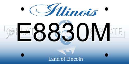 E8830M Illinois License Plate