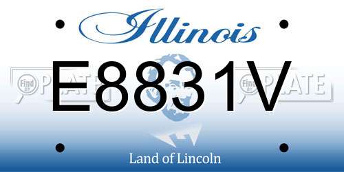 E8831V Illinois License Plate