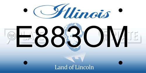 E883OM Illinois License Plate
