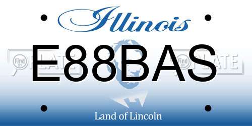 E88BAS Illinois License Plate