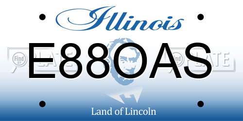 E88OAS Illinois License Plate