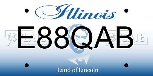 E88QAB Illinois License Plate