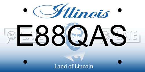 E88QAS Illinois License Plate