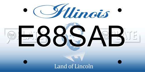 E88SAB Illinois License Plate