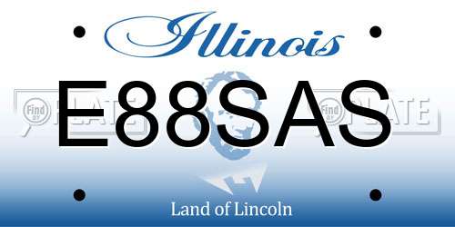 E88SAS Illinois License Plate