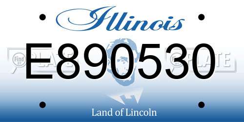 E890530 Illinois License Plate