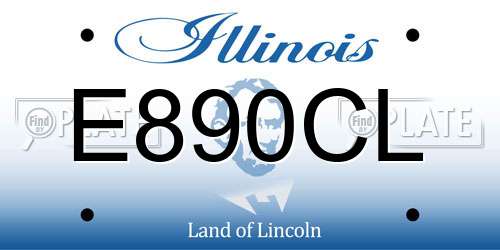 E890CL Illinois License Plate