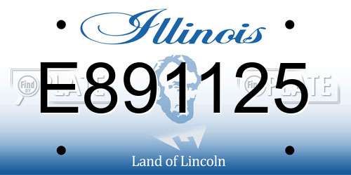E891125 Illinois License Plate