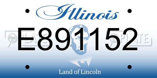 E891152 Illinois License Plate