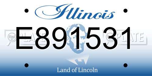 E891531 Illinois License Plate