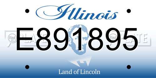 E891895 Illinois License Plate