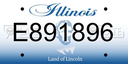 E891896 Illinois License Plate
