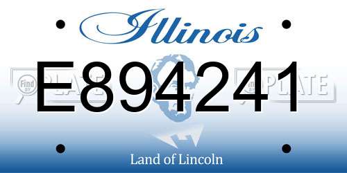E894241 Illinois License Plate