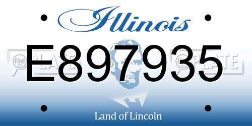 E897935 Illinois License Plate