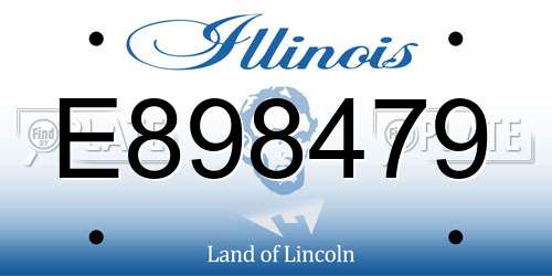 E898479 Illinois License Plate