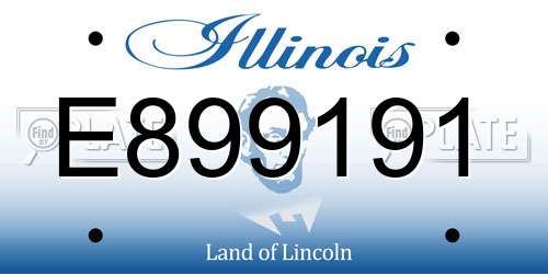 E899191 Illinois License Plate