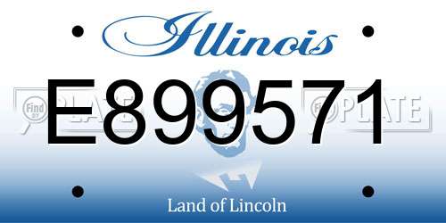 E899571 Illinois License Plate
