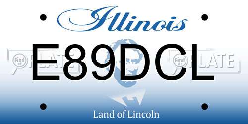 E89DCL Illinois License Plate