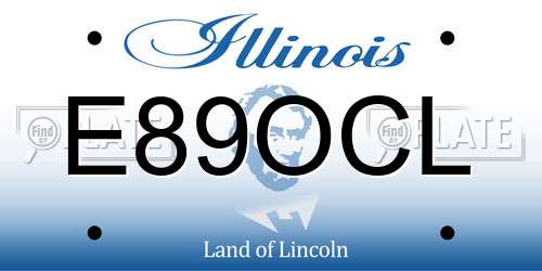 E89OCL Illinois License Plate