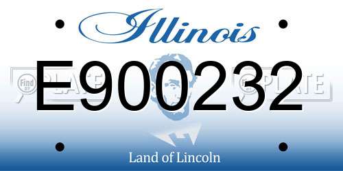 E900232 Illinois License Plate