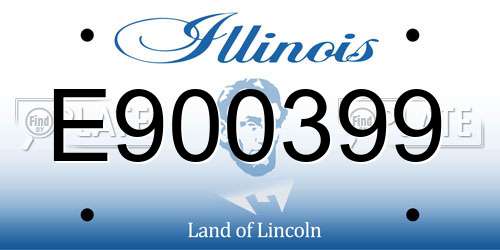 E900399 Illinois License Plate