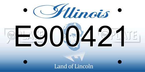 E900421 Illinois License Plate