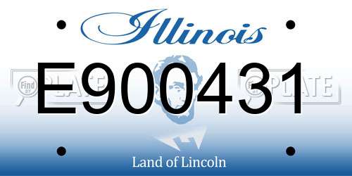 E900431 Illinois License Plate