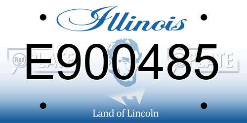 E900485 Illinois License Plate
